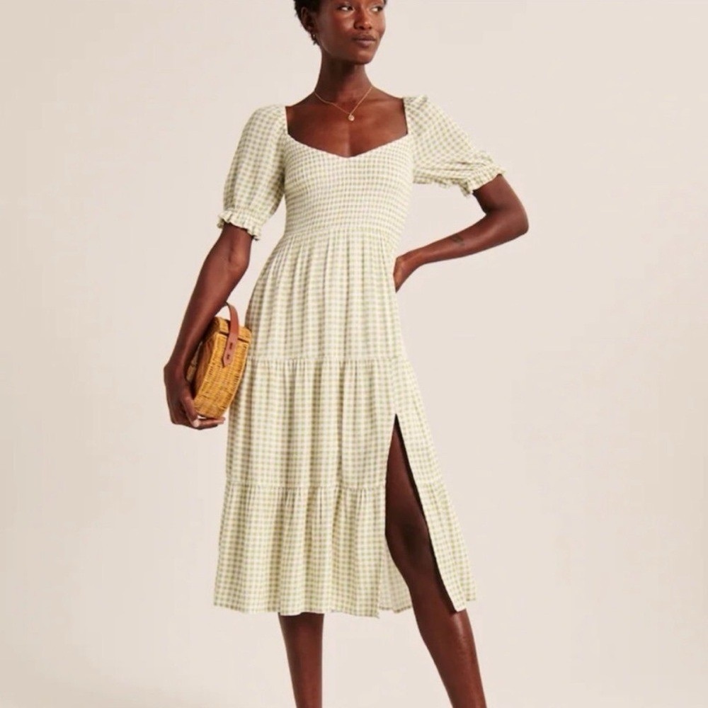 Abercrombie Gingham Midi Dress